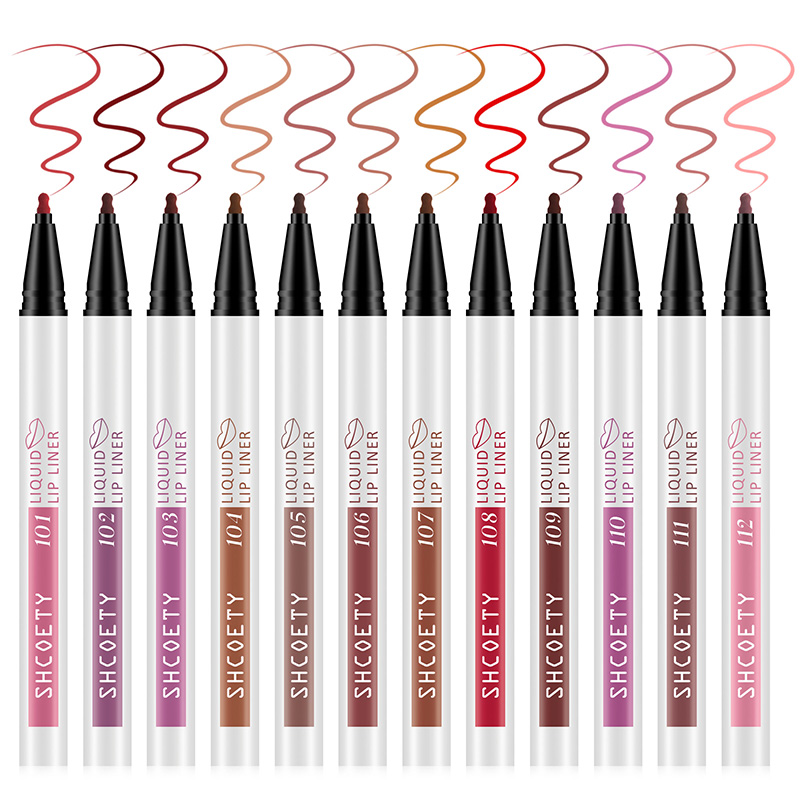 2 in 1 Matte Liquid Lip Liner Lip Tint Stain Marker Pen