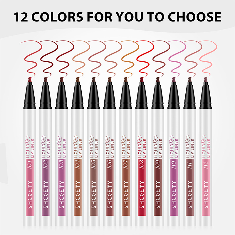 2 in 1 Matte Liquid Lip Liner Lip Tint Stain Marker Pen