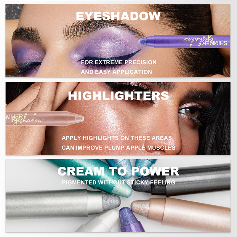 8 Color Shimmer Cream Brightener Eyeshadow Pen
