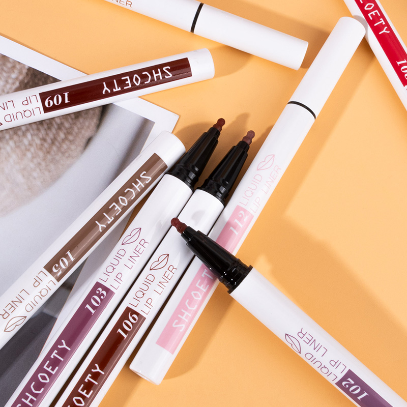 2 in 1 Matte Liquid Lip Liner Lip Tint Stain Marker Pen