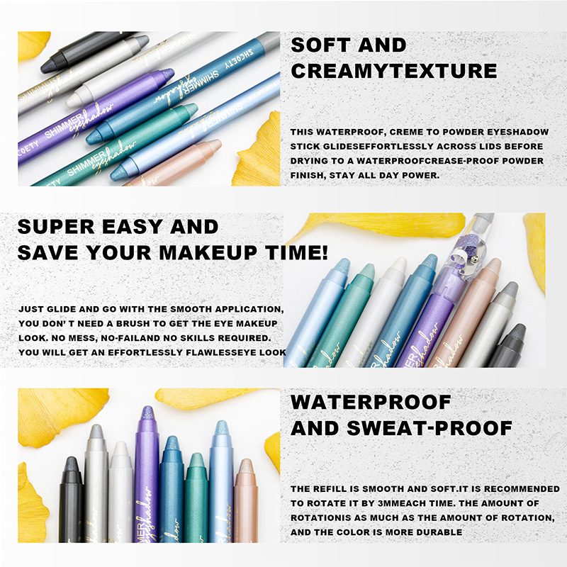 8 Color Shimmer Cream Brightener Eyeshadow Pen
