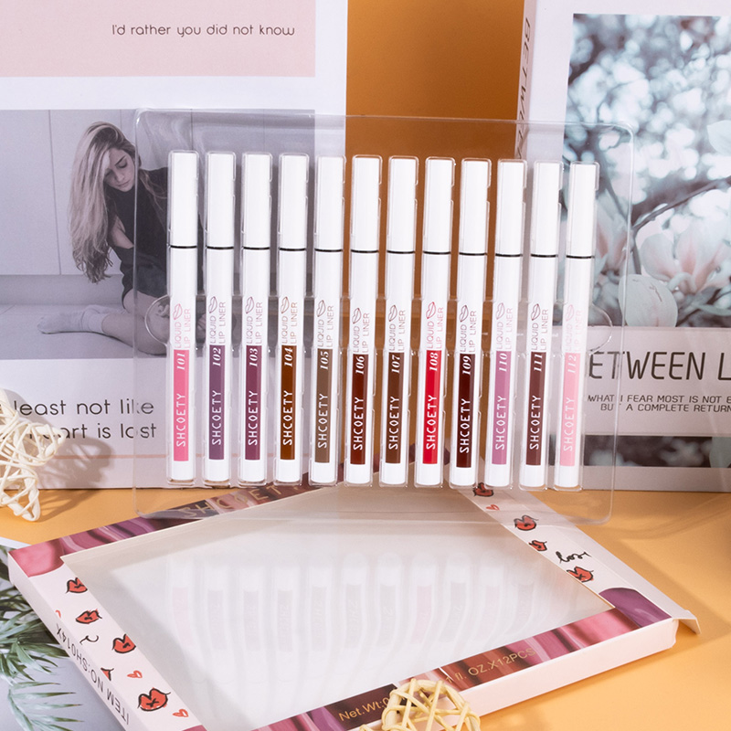 2 in 1 Matte Liquid Lip Liner Lip Tint Stain Marker Pen