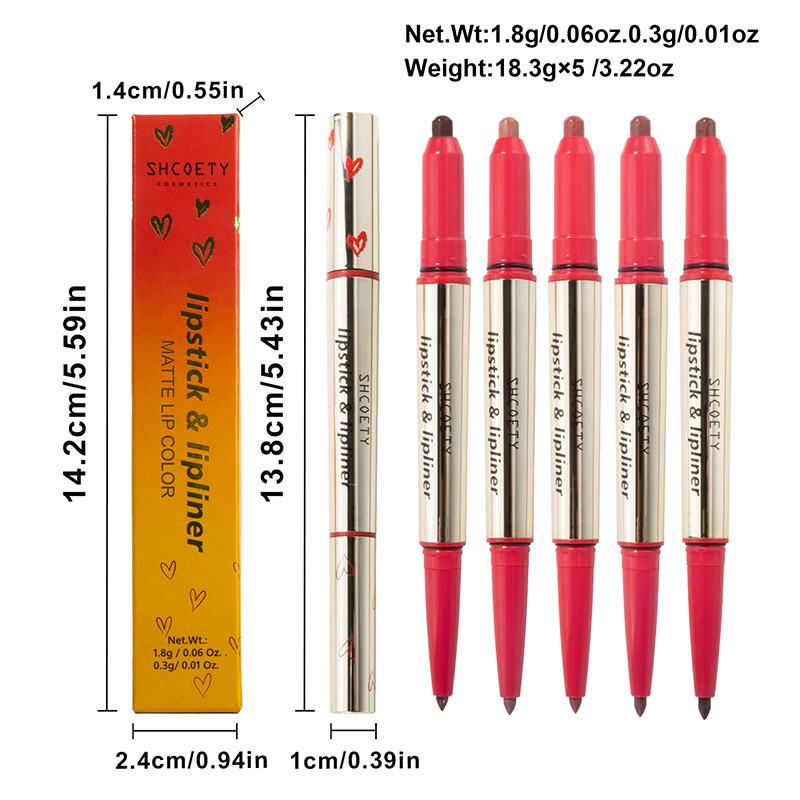 Multi Color Double Ended Crayon Lipstick & Lip Liner