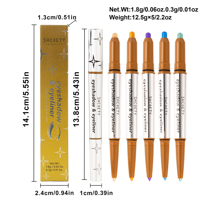2 in 1 Shimmer Eyeshadow Stick & Eyeliner Pencil