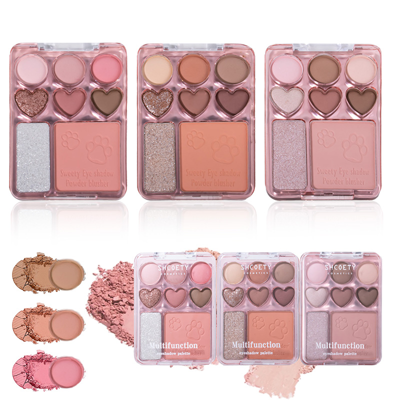 8 Colors Fine Shiny Sequins Love Eyeshadow Palette